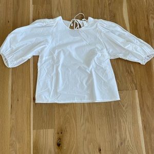H&M White Puff Sleeve Blouse
